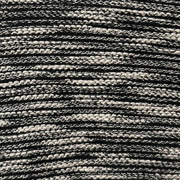 H&M Black White Marled Knit Sweater Top Women’s XL Crew Neck Long Sleeve Zip - Picture 3 of 9